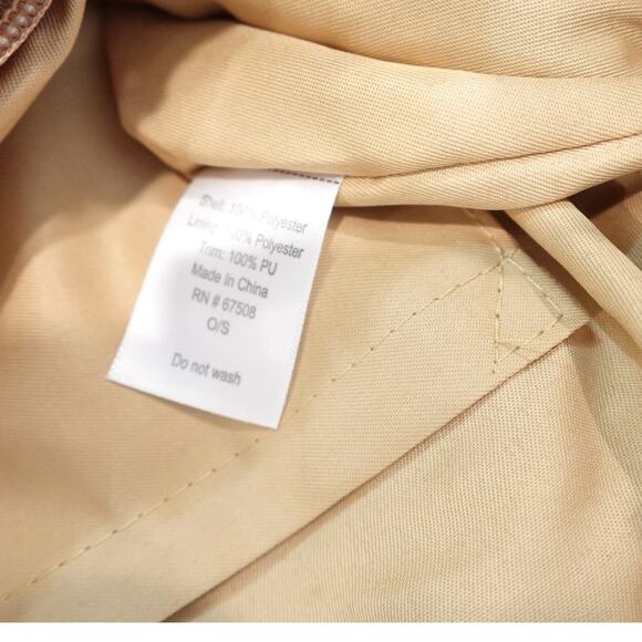 ZIPPER CLOSER TAN MACRAME RING CROSSBODY BOHO BAG - Picture 10 of 13